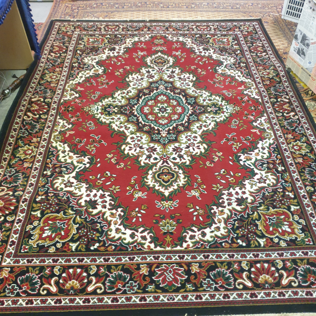 Ковер 315х230 см, синтетика, бахрома. Винтаж, СССР.. Картинка 1